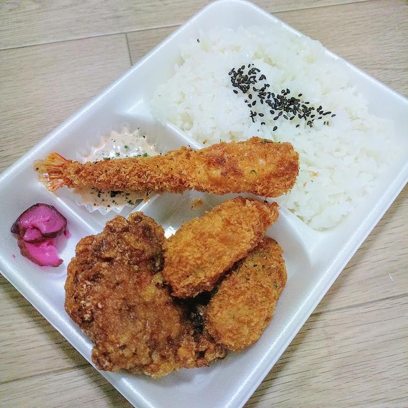 一撃フライ弁当(からあげ専門 まつむら商店 前沢店)