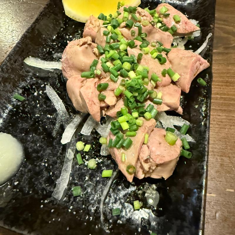 鶏レバー湯がき(焼き鳥 鳥ゆう)