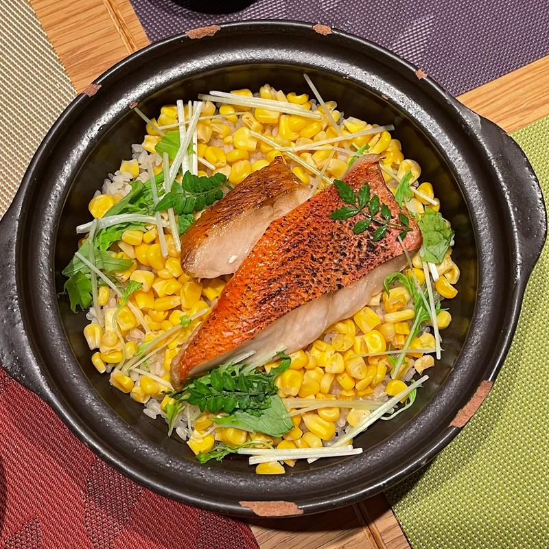 金目鯛ととうもろこし土鍋(五味五感 丸力酒蔵 福島本通り店)