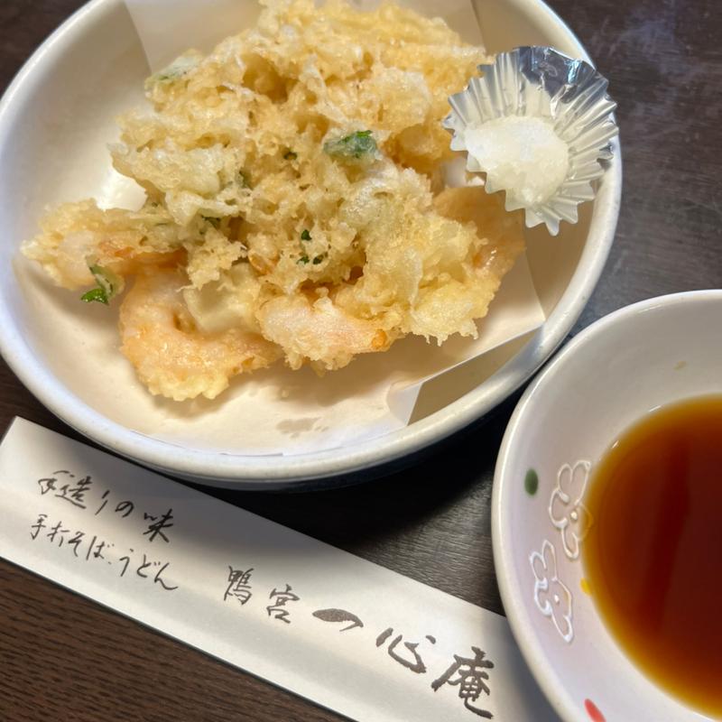 海鮮　海老　イカ　ホタテ　かき揚げ(そば処 一心庵)