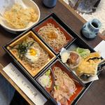 一心　三色蕎麦　天ぷらセット