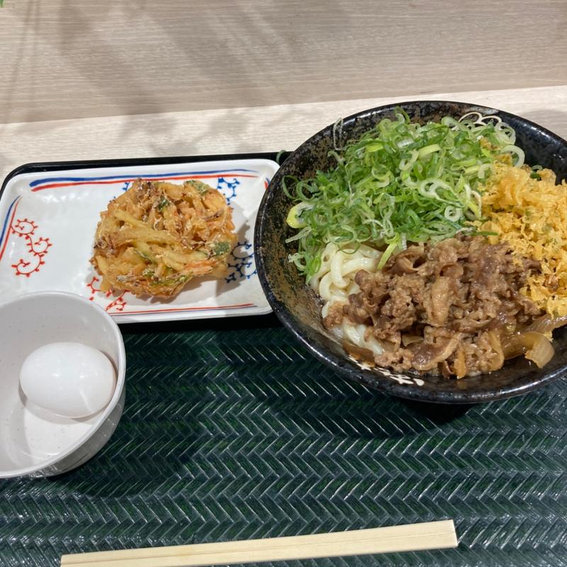 温玉肉ぶっかけうどん(はなまるうどん イオン海浜幕張店)