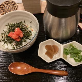 あおさと明太子のお茶漬け(お茶漬け さらさら)