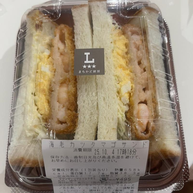 海老カツサンド(ローソン 鶴ヶ島若葉店)