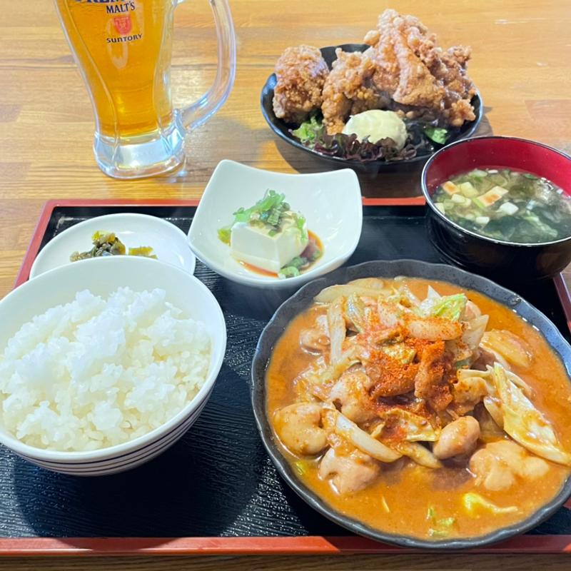 味噌ホルモン定食(感謝亭)