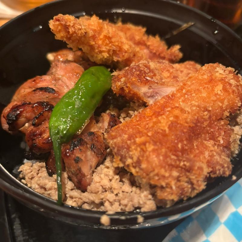 三色丼(鳥与志)