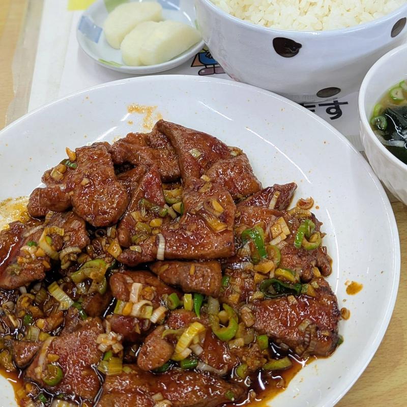 レバの唐辛子炒め 小ライス(中華十八番)