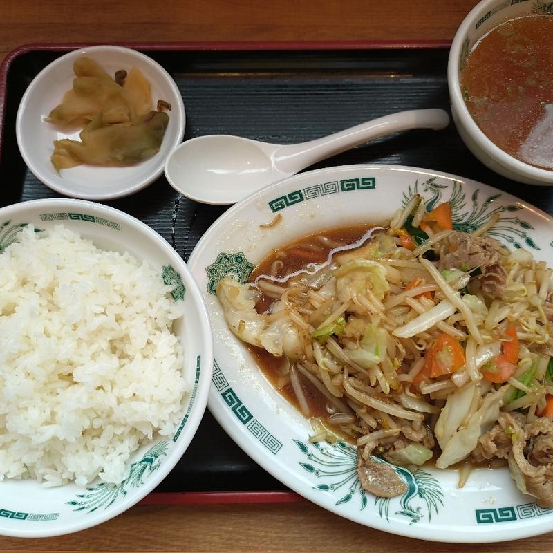 肉野菜炒め定食(日高屋 阪急大井町ガーデン店)
