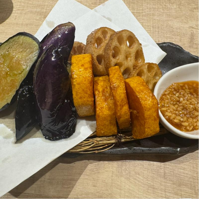 揚げ野菜おまかせ3種盛り(素揚げ酒場 大阪あげ鳥 一)