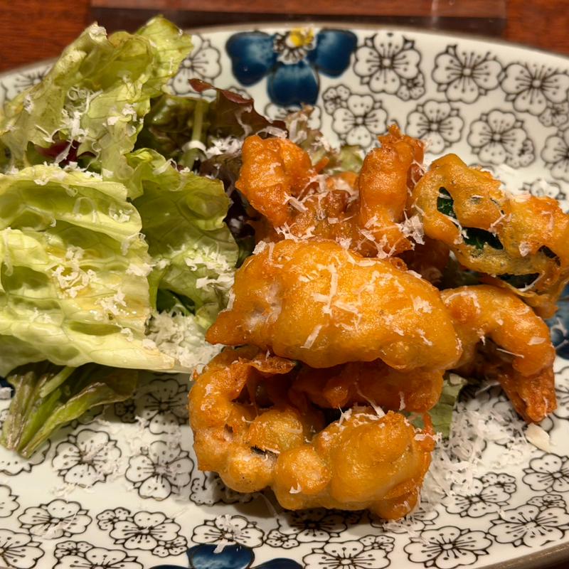 ハモとゴルゴルゾーラのフリット(ギルガメ食堂)