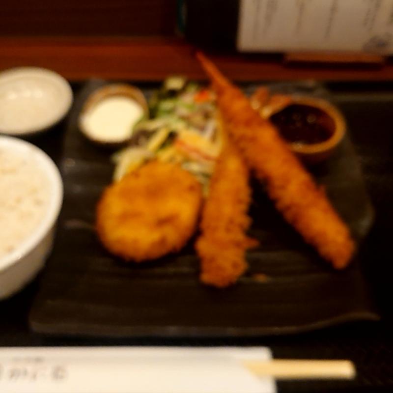 かにクリームコロッケ海老フライ膳(御かにめし 日本橋かに福 コレド室町1)