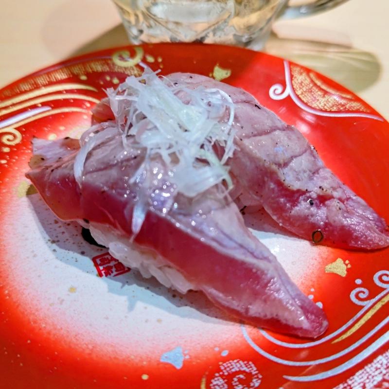 ばちまぐろとろ炙り(神奈川回転寿司 二代目ぐるめ亭 港南台バーズ店)