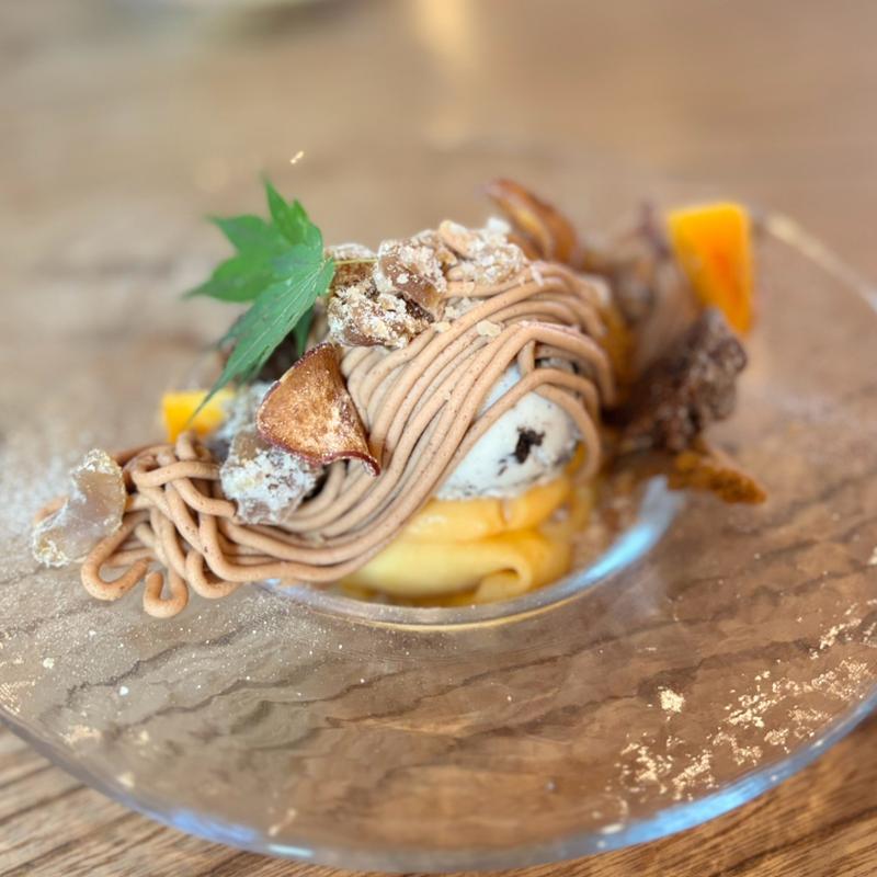 季節のデザート（栗のクレープ）(カフェドミーミ（Café de mimi）)