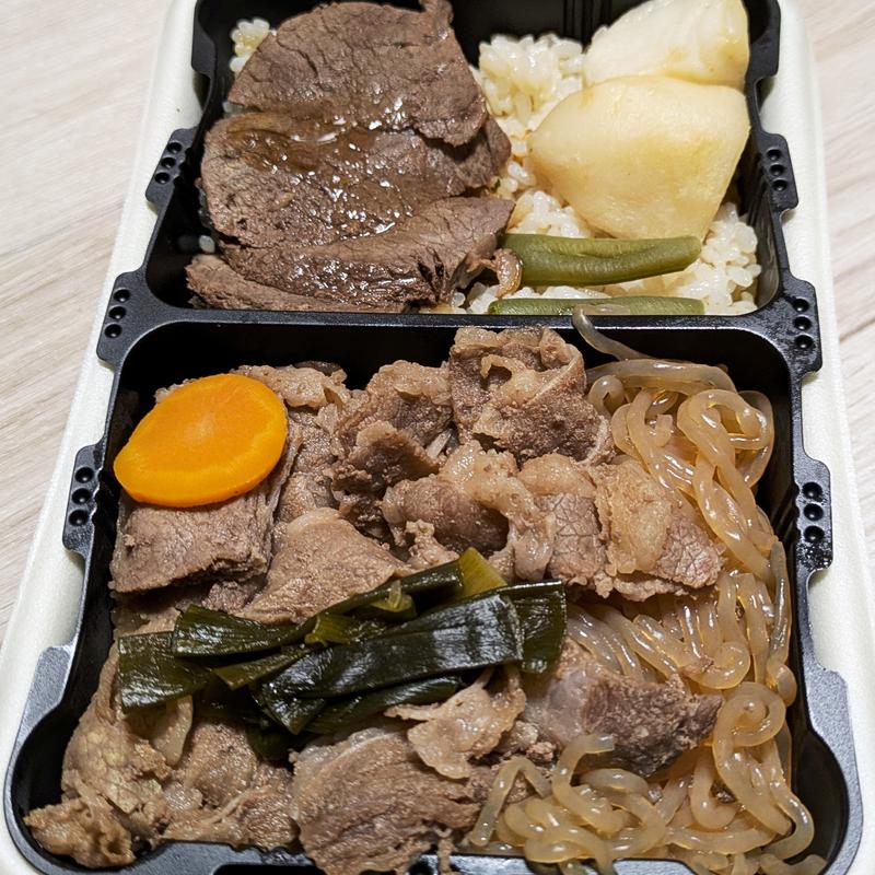 あっちっち神戸のすきやきとステーキ弁当(淡路屋 ラゾーナ川崎プラザ店)