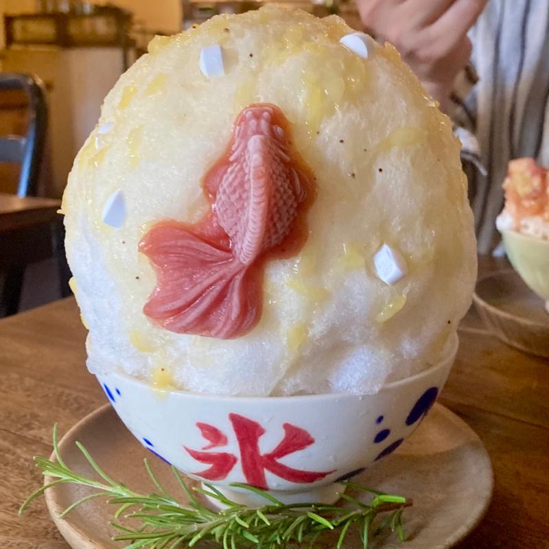 金魚のかき氷(森森舎 カフェ＆陶芸教室)