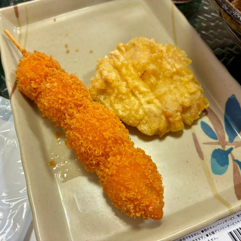 うずらフライ（160）+とり天(190)(はなまるうどん 滋賀東草津店 )