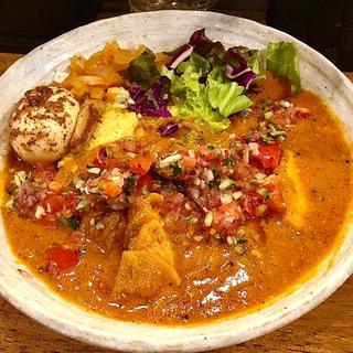 北海道産秋鮭のセビーチェ風カレー