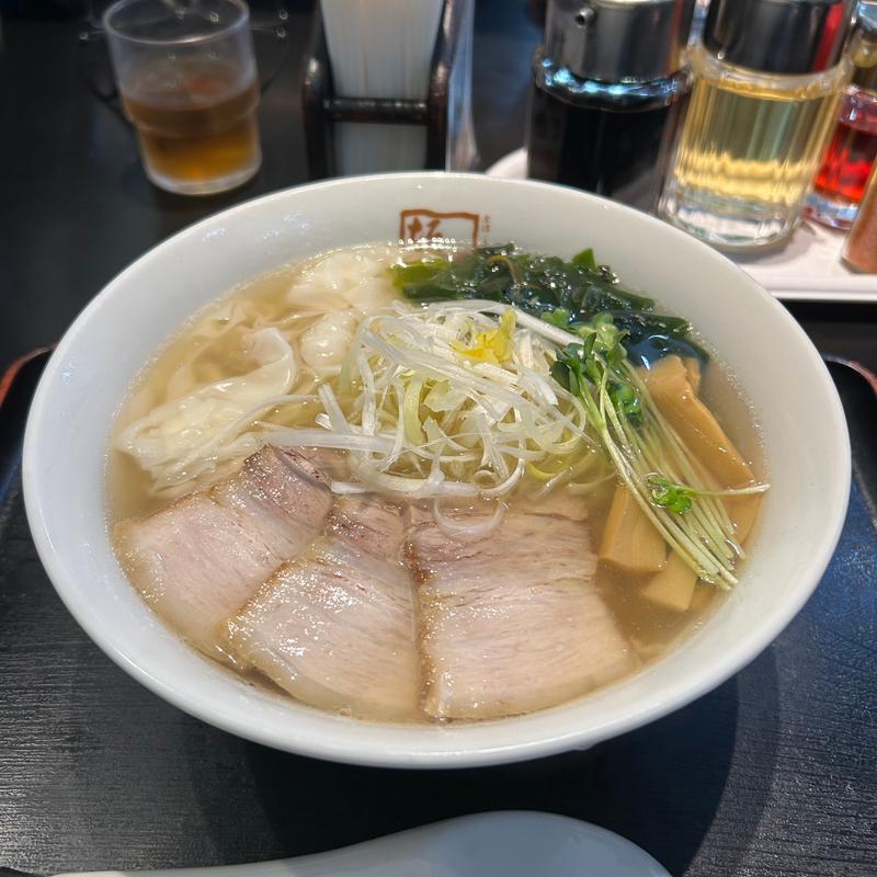 わんたん貝節塩ラーメン(期間限定)(喜多方ラーメン坂内 汐留シティセンター店)