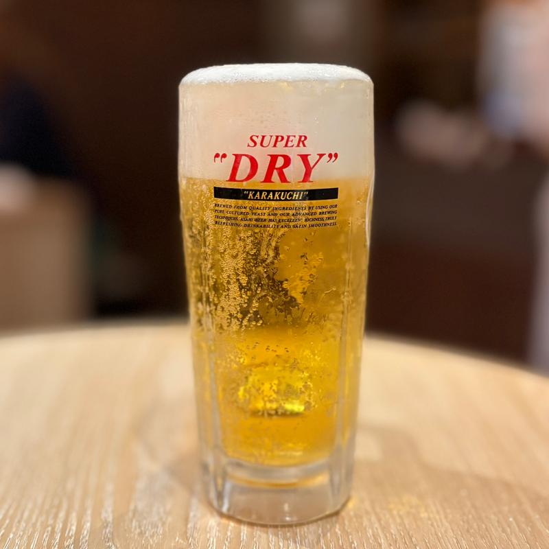 スーパードライ生中(名古屋コーチン鶏おでん 清水 KITTE丸の内店)