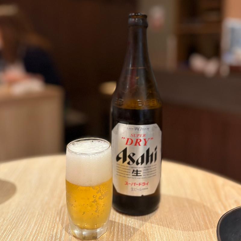 スーパードライ　中瓶(名古屋コーチン鶏おでん 清水 KITTE丸の内店)