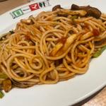 茄子としめじの和風トマト焼スパ