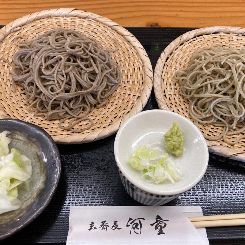 産地別十割2種盛り(玄蕎麦 河童)