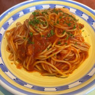 トマトとベーコンのアマトリーチェスパゲッティ