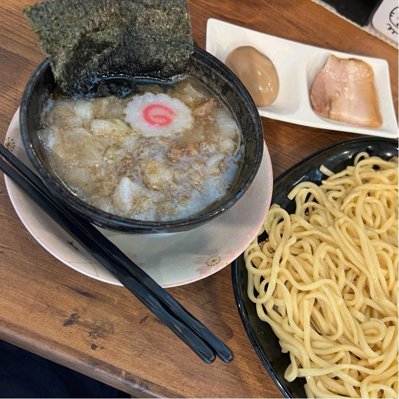 濃厚とんこつ塩つけめん(麺処とらたま)