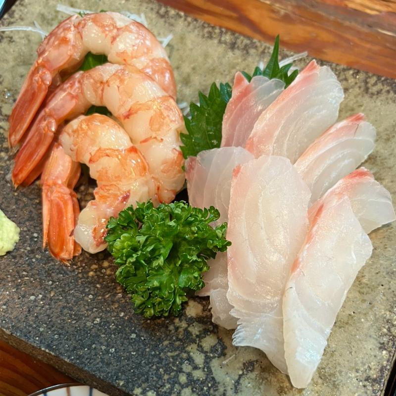 赤海老　真鯛刺身(おたふく)