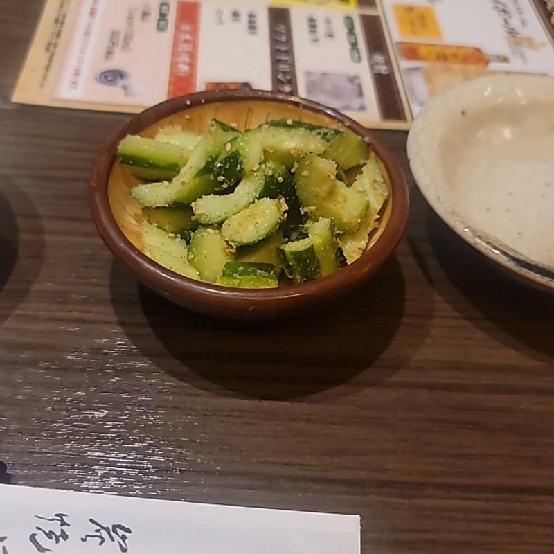 きゅうりの胡麻つきだしのおかわり(日向 新橋店)