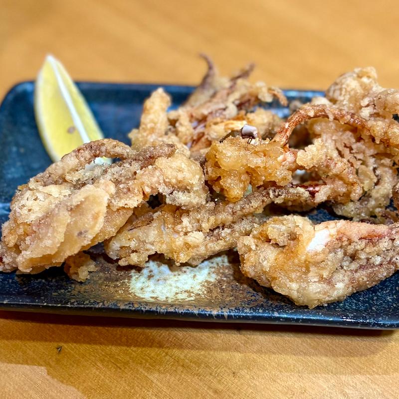 イカゲソ唐揚げ(そば処  丸長)