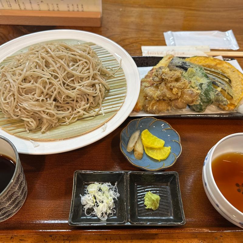 野菜天もりそば(手打ちそば 音)