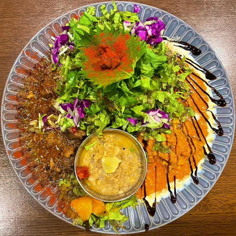 絢爛！！3種フォレスト盛りカレー(シモカワスパイス)