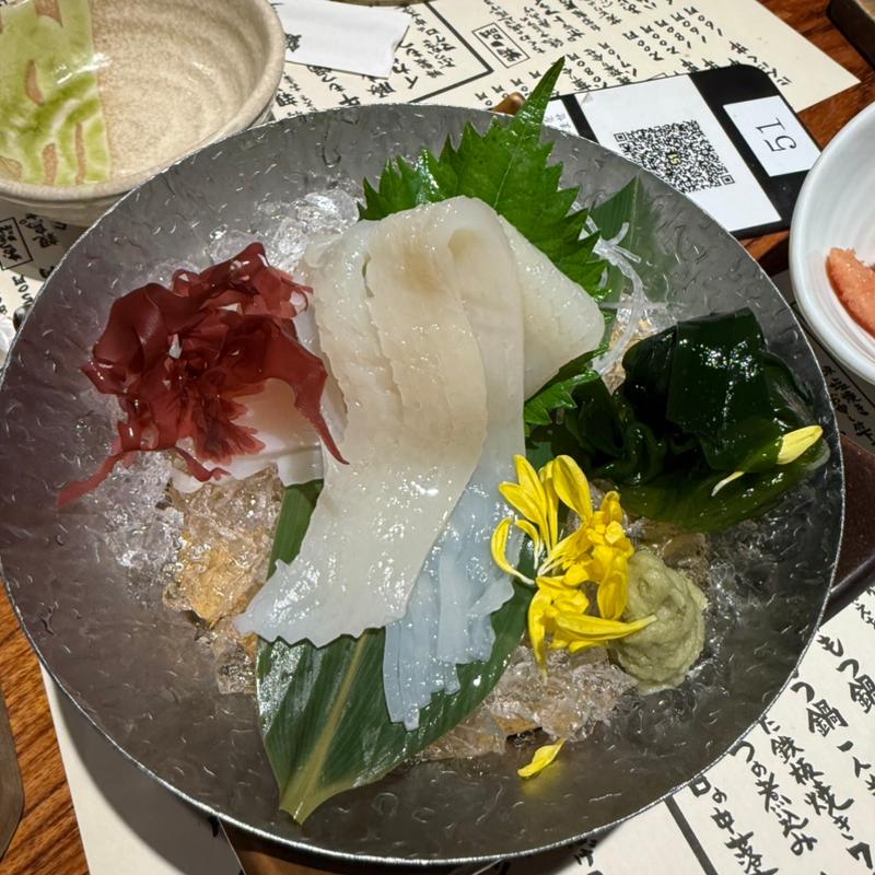 いかそうめん(鍛冶屋 文蔵 新越谷ヴァリエ店)