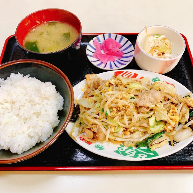 野菜炒め定食(ひよこ )