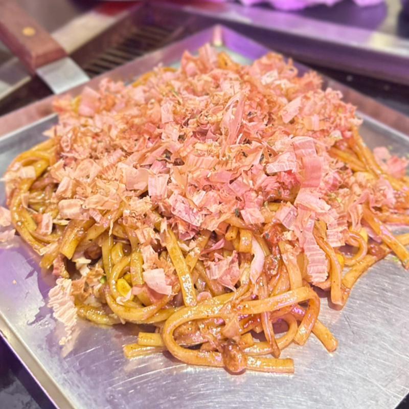 やきそば　太麺(モンジャウサギ東大阪布施店)