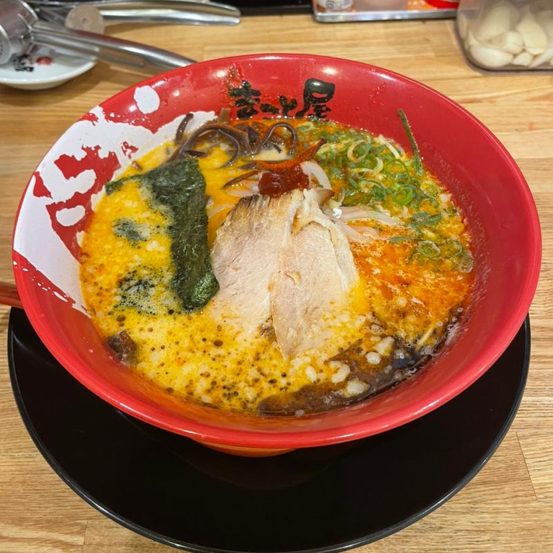 赤辛牛白湯ラーメン(ラーメンまこと屋 城陽店)