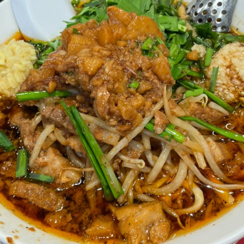 鬼ソバ、ニラ(すず鬼直伝 スタミナらーめん かわさ鬼)