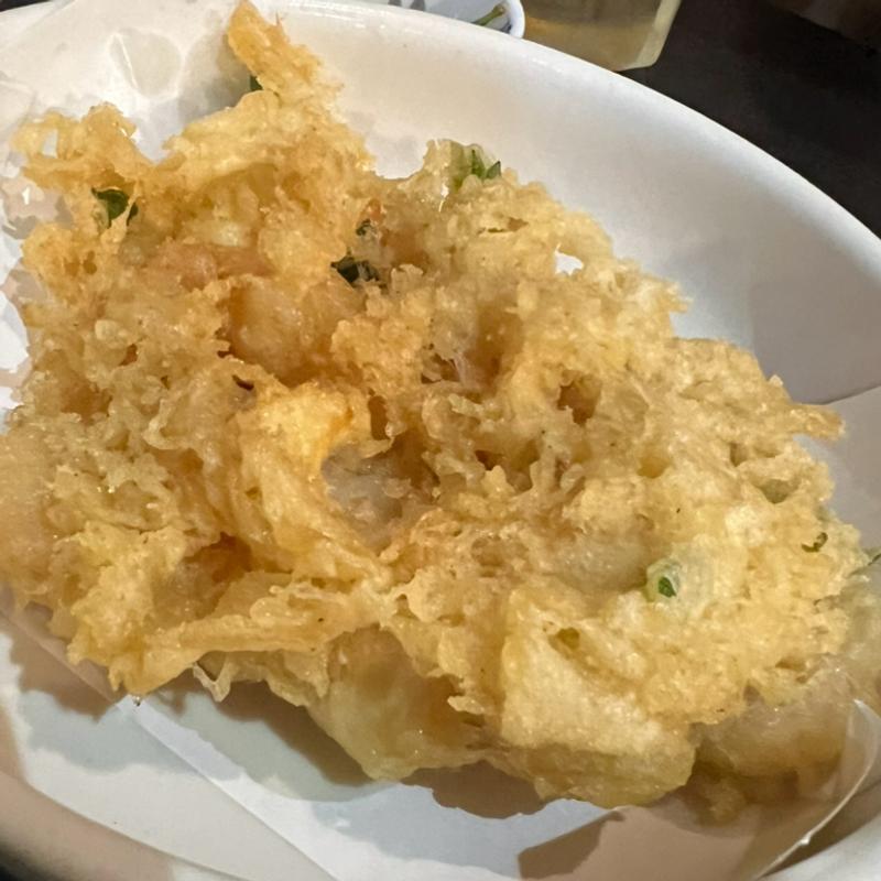 名物　海鮮かき揚げ(そば処 一心庵)
