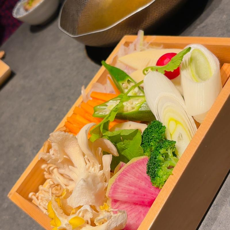 しゃぶしゃぶ野菜(羊と饂飩 lamb to udon)