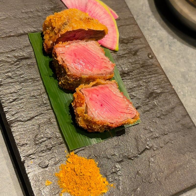 ラムロインのカツ(羊と饂飩 lamb to udon)