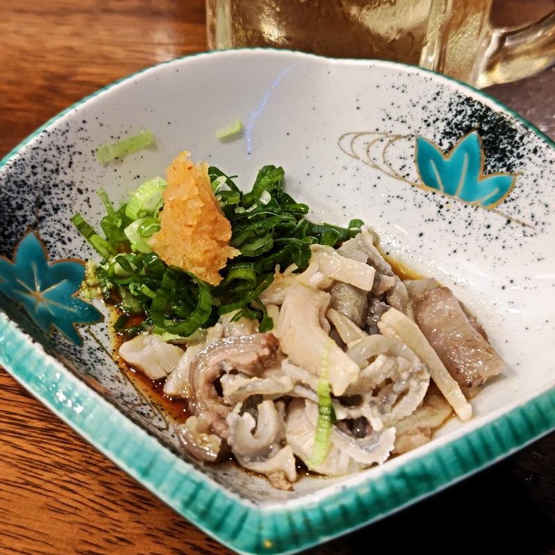 天然本まぐろ皮ポン酢(魚と酒はなたれ)