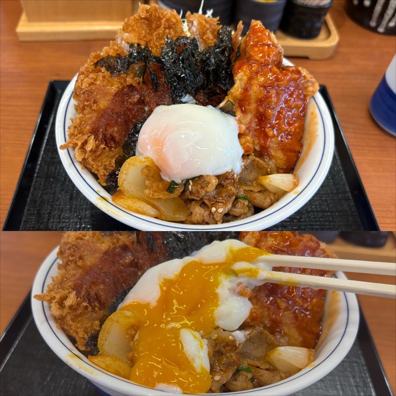牛豚鶏のプルコギビビンカツ丼(かつや 横浜瀬谷店)