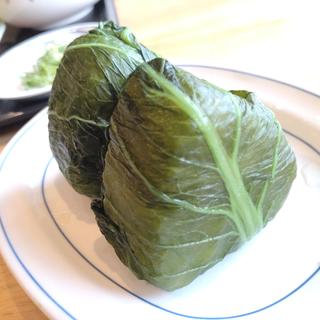 高菜の葉巻おにぎり