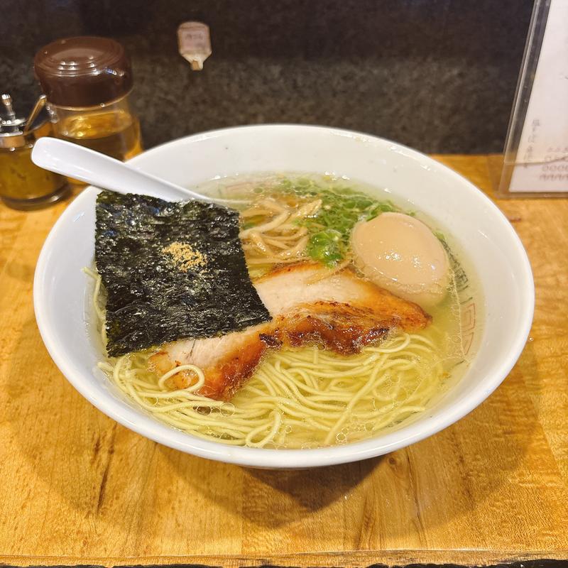 塩玉そば（味玉,青唐トッピング）(桑ばら)