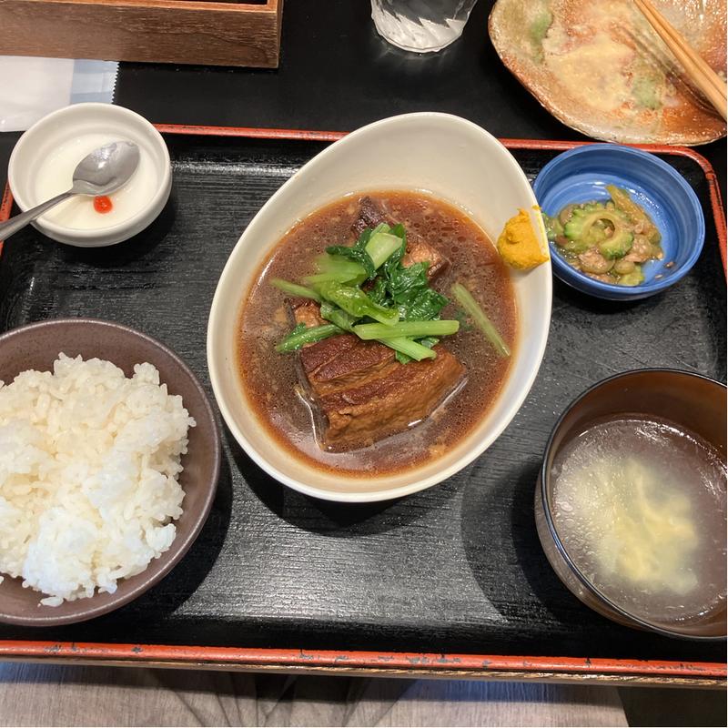 豚角煮定食(蘭州 中華料理)