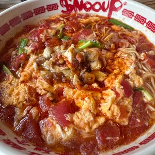 トマト辛麺とジャバン海苔飯($nooup®︎ 都北店)