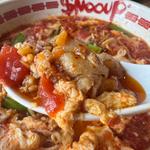 トマト辛麺とジャバン海苔飯($nooup®︎ 都北店)