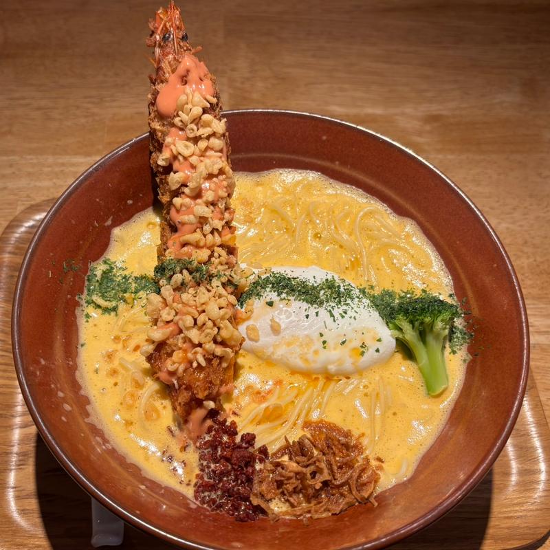 海老白湯そば(麺巧 潮 上野製麺所)