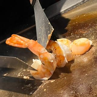 赤足エビ　鉄板焼き
